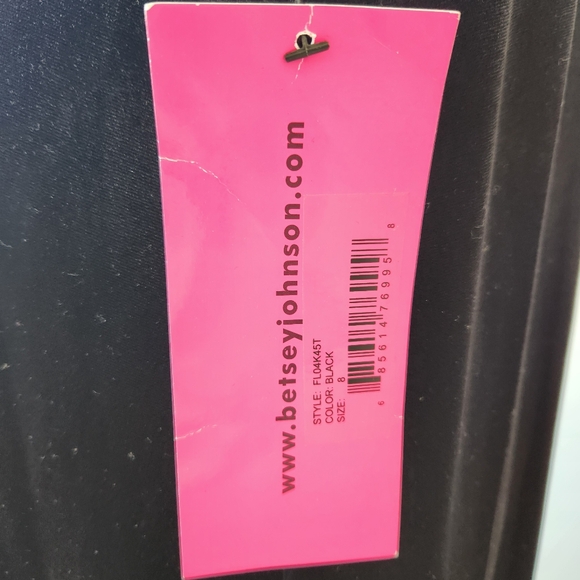 Betsey Johnson Whimsigoth Black Velvet Trapeze Swing Dress Sexy Party New Size 8 - Picture 12 of 16